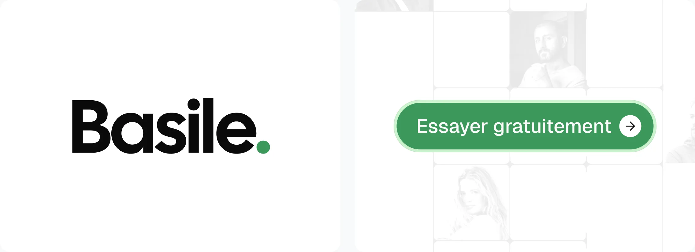 Screen from the Basile landing page