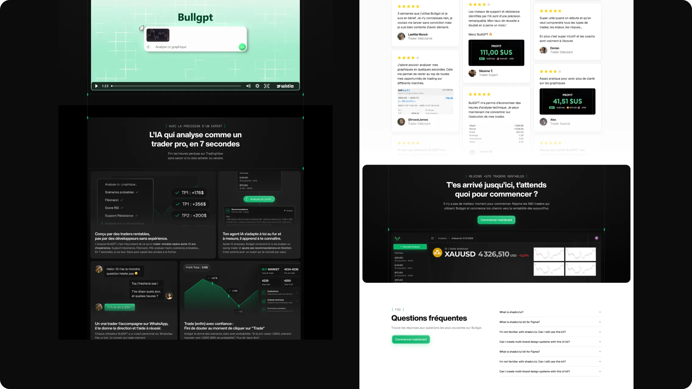 BullGPT platform interfaces