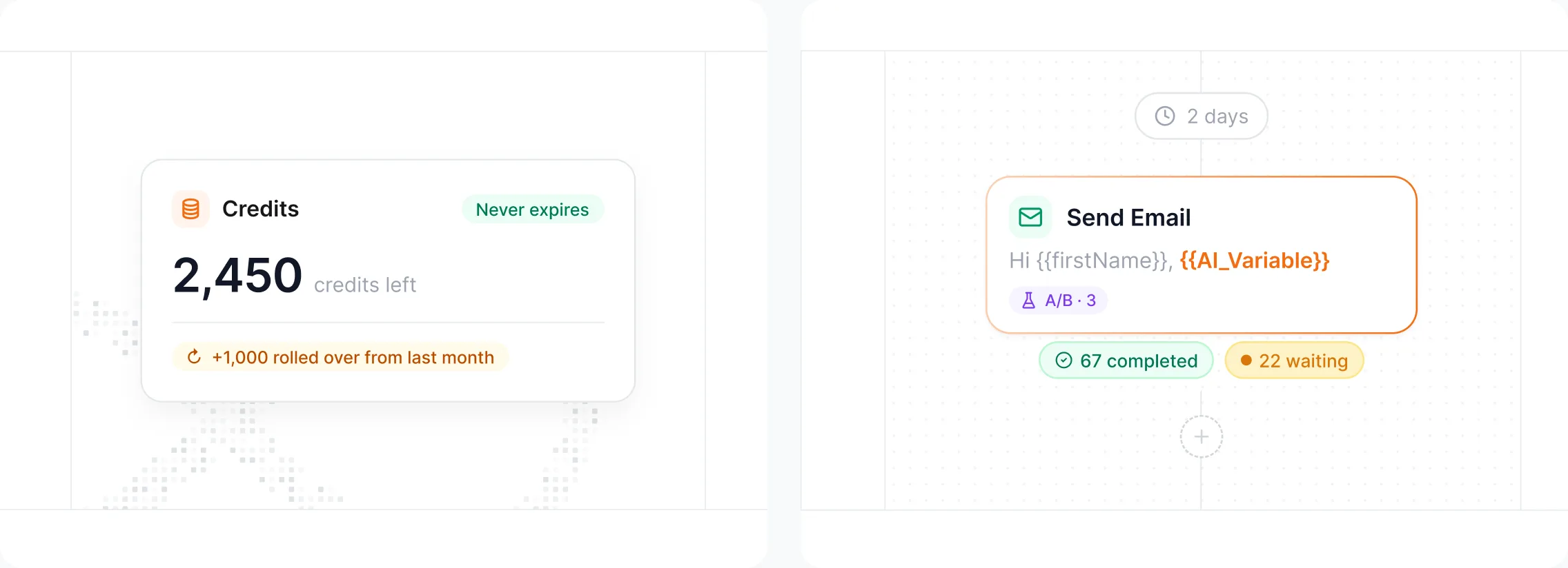 Screen from the new Emelia.io website