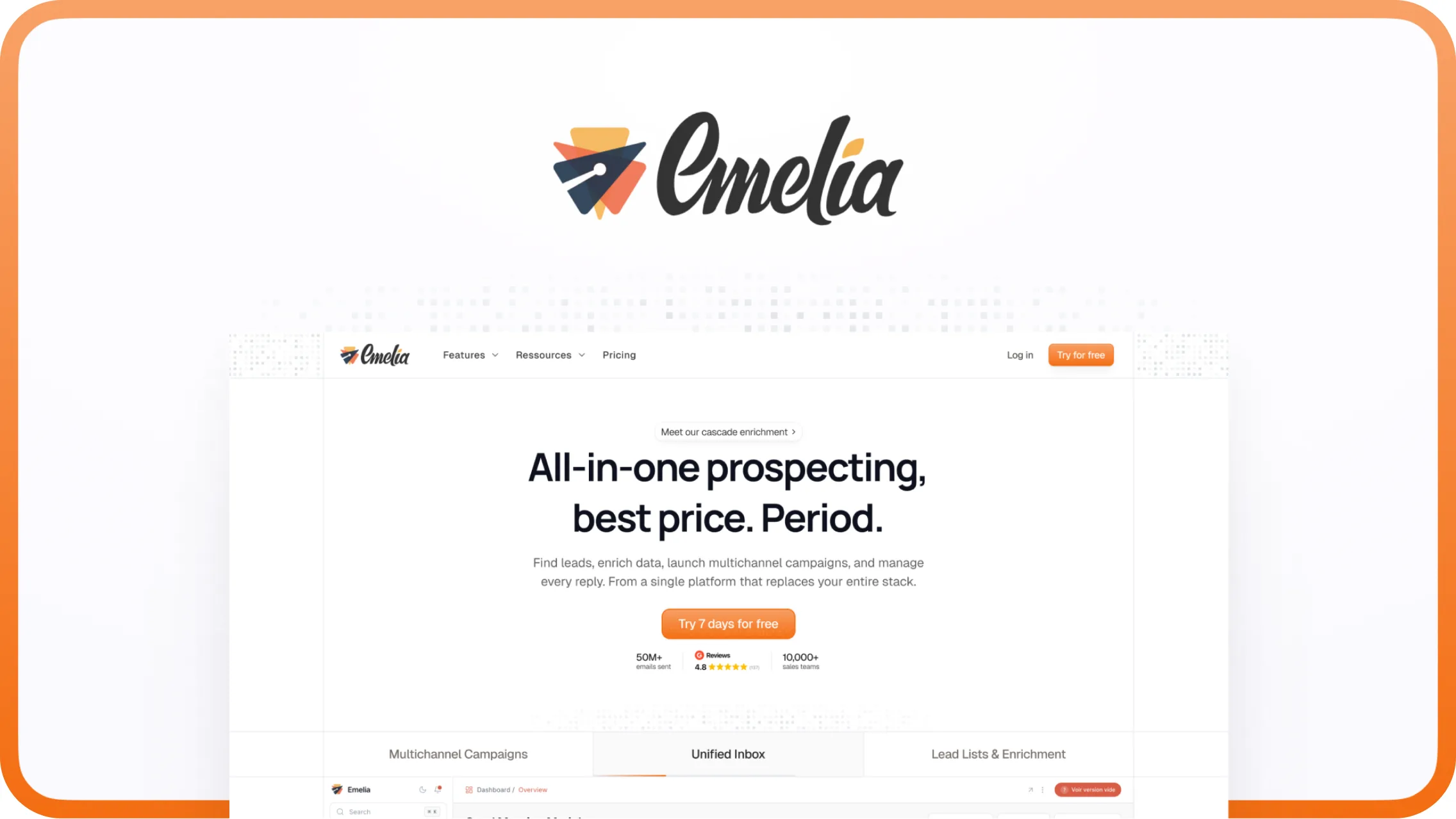Emelia.io case study — new website and brand identity